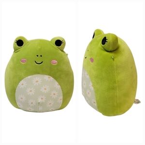 7" Squishmallows "Wendy" Green Frog With Daisy Floral Belly Plush